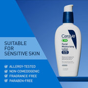 CeraVe PM Daily Facial Moisturizer, Skin Care for Dry Skin, Oil-Free, 3oz | Travel Sized Face Lotion with Hyaluronic Acid, Niacinamide & Ceramides, Face Moisturizer for Men & Women, Skin Barrier Repair