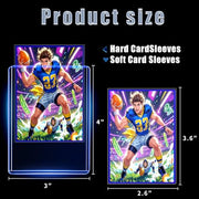 TRUGQ 3"x4" Toploaders Card Protectors,100 Hard Holders + 100 Soft Sleeves | 35PT Standard Size for Baseball, Football & Sports Trading Cards