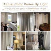 Linen Total Blackout Curtains for Bedroom Living Room 84 Inch, Cream | 100% Blackout Shield Linen Textured Back Tab/Rod Pocket Drapes, Thermal Insulated Blackout Curtains 2 Panels Set, 50"W x 84"L