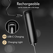 New England Stories Handheld Rechargeable Milk Frother Wand | Rich Foam in Seconds, 2-in-1 Dual Spring Whisk, Travel Cover included, Perfect Drink Mixer for Lattes & More