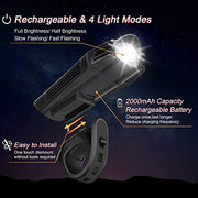 Ascher Ultra Bright USB Rechargeable Bike Light Set, Powerful Bicycle Front Headlight and Back Taillight, 4 Light Modes, Easy to Install for Men Women Kids Road Mountain Cycling