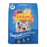 Friskies Purina Seafood Sensations Dry Cat Food, 22 lb Bag | Crunchy cat kibble with salmon, tuna and shrimp flavors, with protein for healthy muscles and fatty acids for skin and coat