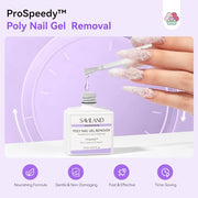 SAVILAND Poly Gel Nail Remover Kit: 2PCS Fast Gel Remover for Nails