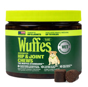 Wuffes Advanced Hip & Joint Chews for Small & Medium Breed Dogs, Vet Recommended, Glucosamine, Chondroitin, MSM, Green-Lipped Mussel & Hyaluronic Acid Supplement, Supports Mobility, 60 Pork Chews