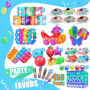 Party Favors for Kids 8-12 4-8, 150-Pack Fidget Toys Bulk, Treasure Box Toys for Classroom, Stocking Stuffers Goodie Bags, Classroom Prizes, Birthday Holiday for Boys Girls