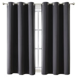ChrisDowa Blackout Curtains for Bedroom and Living Room 63 Inches Long | 2 Panels Set, Thermal Insulated, Light Blocking, Room Darkening, Grommet, Window Drapes, Dark Grey, 42 x 63 Inch