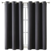ChrisDowa Blackout Curtains for Bedroom and Living Room 63 Inches Long | 2 Panels Set, Thermal Insulated, Light Blocking, Room Darkening, Grommet, Window Drapes, Dark Grey, 42 x 63 Inch