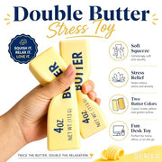 2 PCS Butter Squishy,Butter Squishy Toy, Squishy Fidget Toy, Stress Relief Toy, Soft Squeeze Anxiety Relief Fidget Toy, 4oz Butter-Shaped Squishy Toy for Office Desk Home, Reusable Durable Material