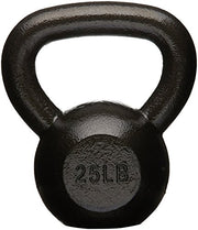 Amazon Basics Cast Iron Kettlebell for Strength Training, Textured Wide Handle, Black