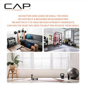 CAP Rubber Coated Dumbbell Weights, Free Weights for Home Gym Strength Training, Anti-Roll Hex Dumbbells with Black, Chrome & Comfort Grip Handles, Pairs & Sets