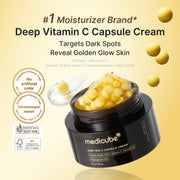 medicube Capsule Cream with Deep Vitamin C for Uneven Skin Tone & Texture | Visibly Improves Uneven Tone & Rough Texture with Vitamin C Capsules - Hydrating Gel Cream for Smooth, Radiant Skin, 1.94 oz.