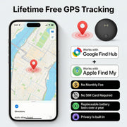 GPS Tracker for Vehicles, Real-Time Tracking for Android & iOS w/Magnetic | No Monthly Fee / No SIM Card, Works with Android Find Hub & iOS Find My, Hidden GPS Tracker Devices for Cars/Motorcycle/Bikes