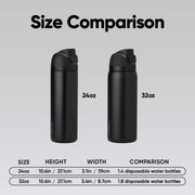 Owala FreeSip Stainless Steel Water Bottle 32 oz Very, Very Dark