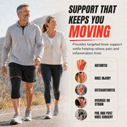 UFlex Athletics Knee Brace Sleeve Men & Women | Knee Compression Sleeve Support for Arthritis Joint Pain Relief, Workout, Swelling, Sports, Circulation, Running ACL Recovery