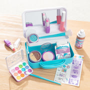 Melissa & Doug Love Your Look Pretend Makeup Kit 16-Piece Play Set | 16 Pieces, Pretend Play Makeup Kit, Lipstick, Foundation, Eye Shadow, Portable Case, Mirror, Preschool Toys for Kids, Ages 3+