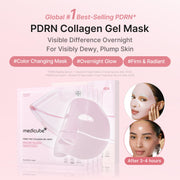 medicube Jelly Gel Mask with Salmon DNA PDRN Pink Collagen, Plump & Hydrate | Overnight Face Mask for Glass Glow Skin - Hydration, Firming, Moisturizing & Elasticity Care, Korean Skincare, 28g x 4ea