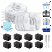 Veken Cat Water Fountain Filters, F1 Series, 8 Pack Replacement Filters | and 8 Pack Replacement Pre-Filter Sponges Set for C1, C1 Classic, D1 & D1 Pro Series Pet Fountain Dog Water Dispenser