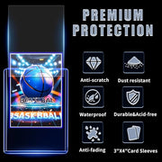TRUGQ 3"x4" Toploaders Card Protectors,100 Hard Holders + 100 Soft Sleeves | 35PT Standard Size for Baseball, Football & Sports Trading Cards