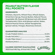 Greenies Pill Pockets Large Size Dog Treats, Peanut Butter, 7.9 oz | Vet-recommended, masks pill smell & taste, moldable texture, capsule size, natural ingredients, no fillers, 7.9 oz. pouch