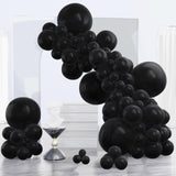 PartyWoo Black Balloons 140pcs Different Sizes of 18 12 10 5 Inch | Balloons for Baby Shower Birthday Graduation Casino Gaming Anniversary Retirement Baby Party Decorations Black-Y18
