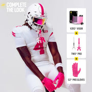 Nxtrnd Two Pro Football Mouth Guard, Permanent Strap, Fits Adult & Youth (Pink)