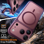 TAURI for iPhone 18 Pro Case, Compatible with MagSafe, Burgundy | (Full Camera Protection) Camera Control Cover Military-Grade Protection Magnetic Phone Case for iPhone 18 Pro