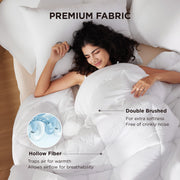 Bedsure Comforter Duvet Insert, Quilted Bedding Blanket, Oeko-TEX | People & Editor-Tested Comforter, Down Alternative Fill, 8 Corner Tabs, Machine Washable, White, Queen, 88 x 88 Inches