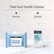 Neutrogena Makeup Remover Towelettes, Daily Single Face Towelettes, 20 Ct | Makeup Remover, Makeup Removing Cleansing Wipes, Suitable for Dirt & Oil Removal, Alcohol-Free