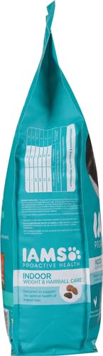 IAMS Proactive Health Indoor Dry Cat Food, Chicken & Turkey, 7 lb | Vet-recommended, Real Chicken #1 Ingredient, Proprietary Fiber Blend, Prebiotics for Healthy Digestion, Hairball Control