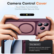 TAURI for iPhone 18 Pro Case, Compatible with MagSafe, Burgundy | (Full Camera Protection) Camera Control Cover Military-Grade Protection Magnetic Phone Case for iPhone 18 Pro