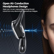 Open Ear Wireless Earbuds Bluetooth Headphones, 80H Playtime Stereo Ear Buds with ENC Noise Cancelling, Fast Charging, IPX7 Waterproof Sports Earphones with Earhook for Running/Workouts (Black)