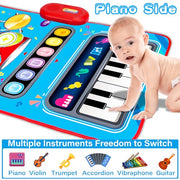 Baby Toys for 1 Year Old: 2 in 1 Baby Musical Mat Toddler Toys Age 1-2 | Piano Drum Babies Play Mat - Infant Music Toy 12-18 Months Babies Birthday Valentines Gifts for 1 2 3 Year Old Boys Girls