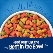 Friskies Purina Seafood Sensations Dry Cat Food, 22 lb Bag | Crunchy cat kibble with salmon, tuna and shrimp flavors, with protein for healthy muscles and fatty acids for skin and coat