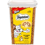 Temptations Classic Crunchy and Soft Cat Treats, Tasty Chicken, 30 oz | Under 2 calories per treat, crunchy outside & soft inside, resealable tub, 100% complete & balanced, snack, meal or topper