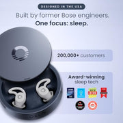 Ozlo Sleepbuds® 2 - Sleep Earbuds, Snoring & Noise Masking Headphones | All-Night Side-Sleeper Comfort, Ultra Small Fit, 14-hr Battery, 50+ Sleep Sounds, In-Ear Alarm, Smart Case Sleep Insights