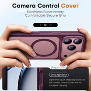TAURI for iPhone 18 Pro Case, Compatible with MagSafe, Burgundy | (Full Camera Protection) Camera Control Cover Military-Grade Protection Magnetic Phone Case for iPhone 18 Pro