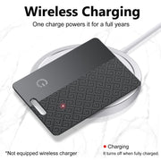 Ultra-Thin Wallet Tracker Card(iOS Only), Bluetooth Tracker Smart Card for Apple Find My iPhone Wallet GPS Tracker, Supports Wireless Charging, 10 Years Battery for Luggage, Wallets, Backpacks, Keys