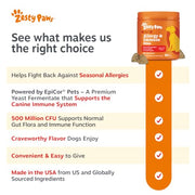 Zesty Paws Dog Allergy Chews - Dog Allergy Relief, Lamb, 90 Ct | Itch Relief for Dogs Soft Chews with Probiotics for Itchy Skin, Ears and Paws
