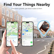 Ultra-Thin Wallet Tracker Card(iOS Only), Bluetooth Tracker Smart Card for Apple Find My iPhone Wallet GPS Tracker, Supports Wireless Charging, 10 Years Battery for Luggage, Wallets, Backpacks, Keys