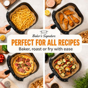 Air Fryer Liners Disposable, Unbleached Parchment Paper Baking Liners | Non-Stick, Oil-Proof, Fits 5-8 Qt Baskets, Heat Safe to 450F, BPA-Free & PFAS-Free for Ninja, Cosori, Instant Pot