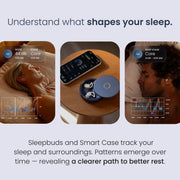 Ozlo Sleepbuds® 2 - Sleep Earbuds, Snoring & Noise Masking Headphones | All-Night Side-Sleeper Comfort, Ultra Small Fit, 14-hr Battery, 50+ Sleep Sounds, In-Ear Alarm, Smart Case Sleep Insights