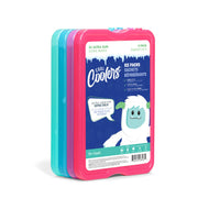 Cool Coolers by Fit & Fresh 4 Pack XL Slim Ice Packs, Quick Freeze Space Saving Reusable Ice Packs for Lunch Boxes or Coolers