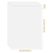 A4 Clear Self-adhesive Bags 100 Pack, 22x30CM Self Sealing Cellophane Display Bag/Sealable Bags, Food Safe, A4 Cello Bags OPP for Cookies,Cards,Envelopes,Pictures