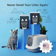 Boxie Probiotic Clumping Cat Litter 40+ Day Odor Control Dust Free 16 lb | Hard Flat Top clumps stay on top for fast scooping and less scrubbing; no added fragrance, fillers, or harsh chemicals