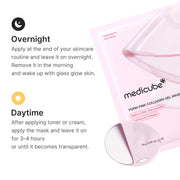 medicube Jelly Gel Mask with Salmon DNA PDRN Pink Collagen, Plump & Hydrate | Overnight Face Mask for Glass Glow Skin - Hydration, Firming, Moisturizing & Elasticity Care, Korean Skincare, 28g x 4ea