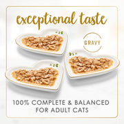 Purina Fancy Feast Gravy Lovers Wet Cat Food, 3 oz Cans, 30-Pack | Variety Pack with poultry and beef grilled gourmet recipes, made with no artificial colors or preservatives