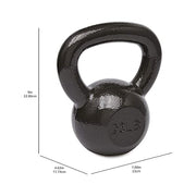 Amazon Basics Cast Iron Kettlebell for Strength Training, Textured Wide Handle, Black