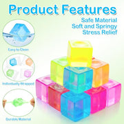 Siwarm 30 Pack Mini Cube Squishy Fidget Toys for Kids and Adults | Mini Stress Cube Squeeze Toys, Sensory Toys, Anxiety Relief, Treasure Box Toys Classroom Prizes, Party Favors