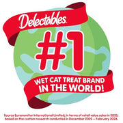 Delectables Squeeze Up Variety Pack, Creamy Squeezable Puree, Lickable Wet Cat Treats, Grain Free, No Added Fillers, No By-Products, No Added Preservatives, 0.5 Ounces Tube, 24 Tubes Total