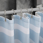 Titanker Shower Curtain Hooks Rings, Rust Resistant Metal Double Glide Shower Hooks Rings for Bathroom Shower Rods Curtains, Set of 12 Hooks - Nickel
